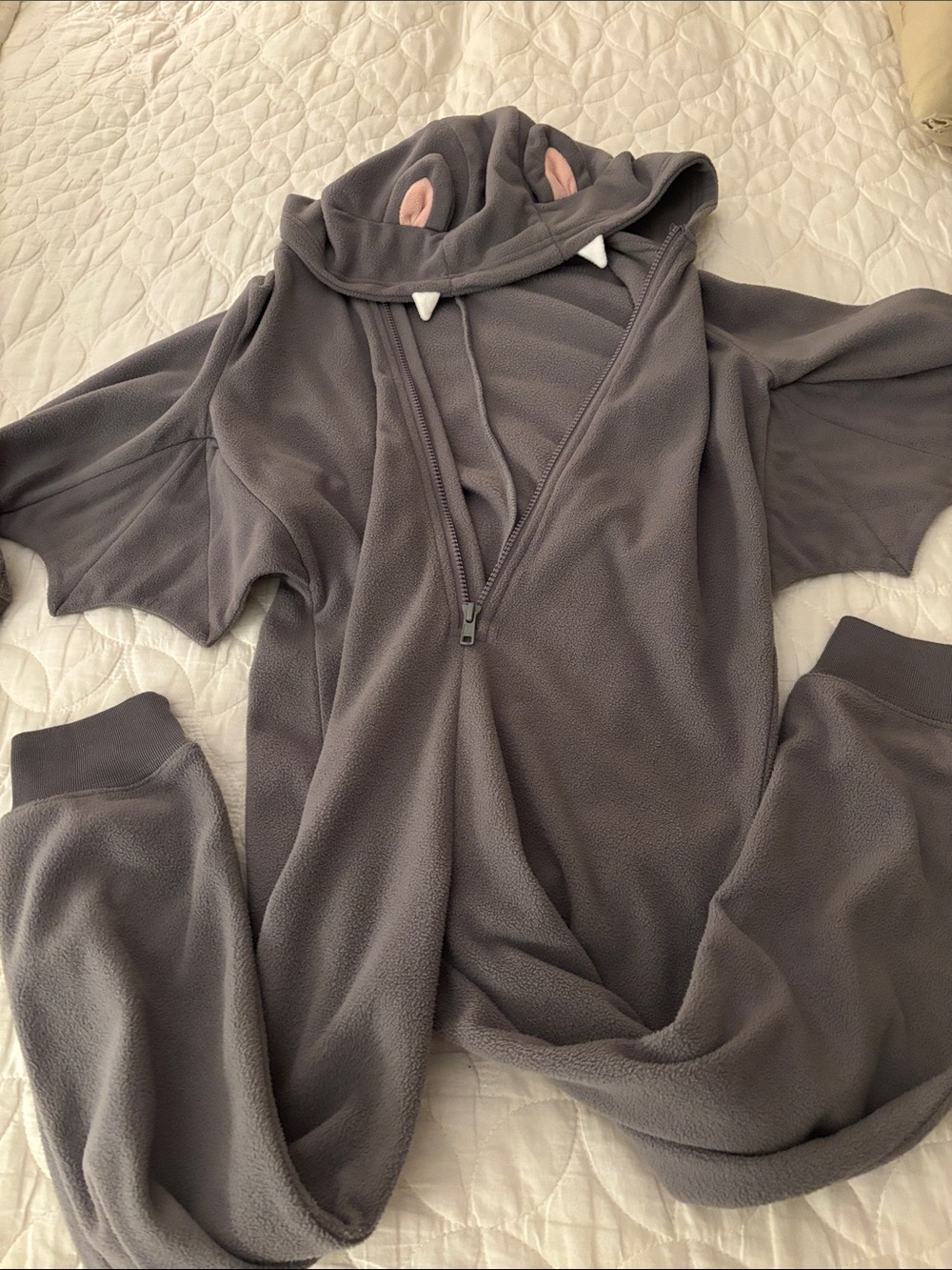 Gray Bat Onesie Halloween costume